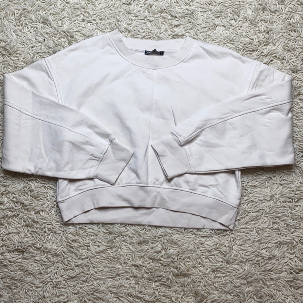 Zara crewneck cropped sweater